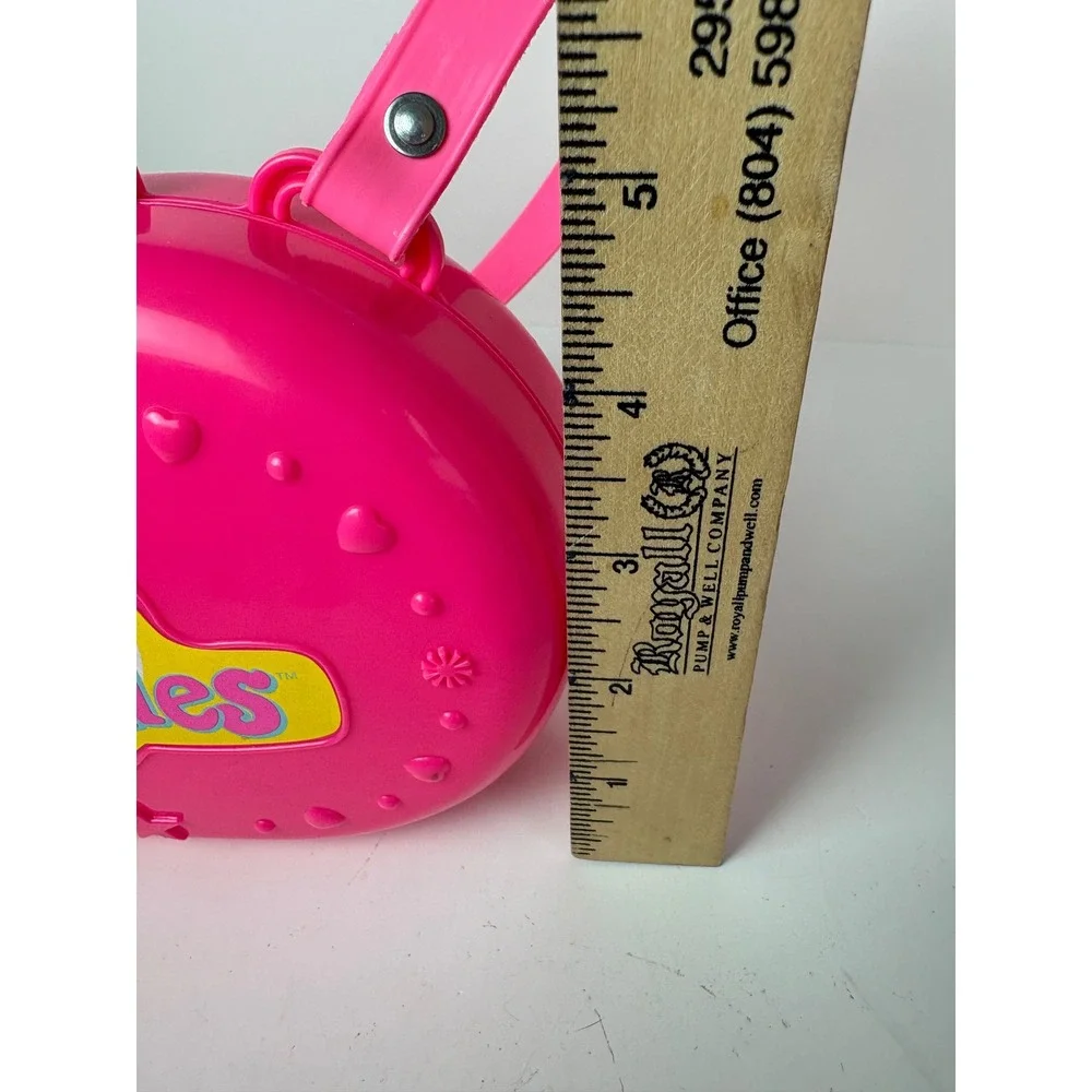 Vintage 1994 Tyco Liddle Kiddles Pink Plastic Carry Case Playset Backpack Toy